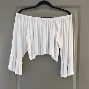 White Off the Shoulder Blouse